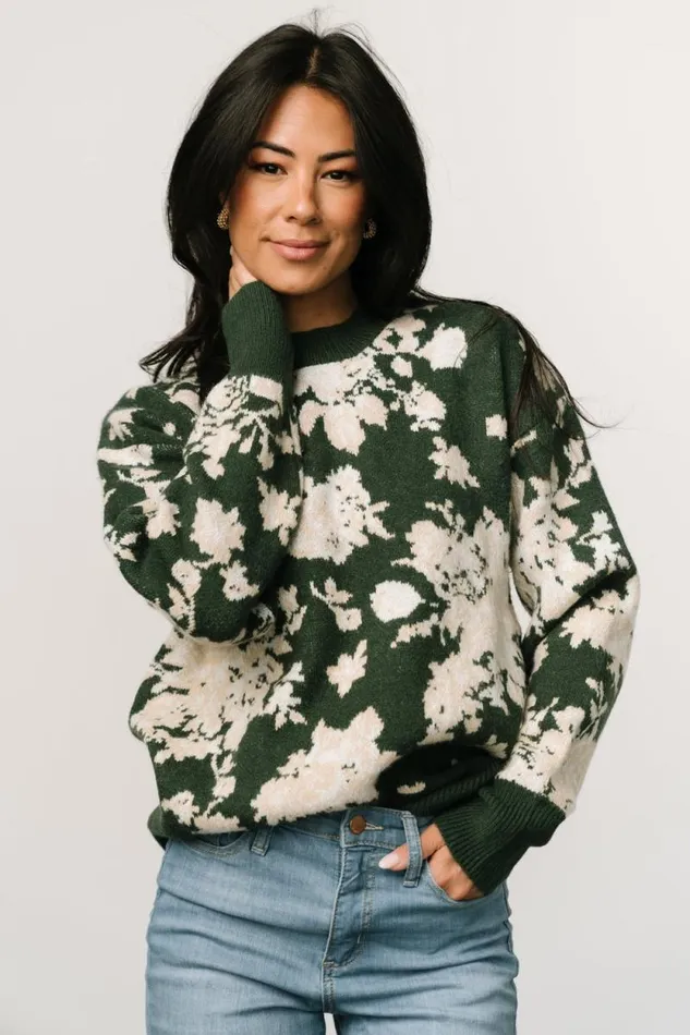 Women Legend Sweater Hunter Green Multi Baltic Born Sweaters