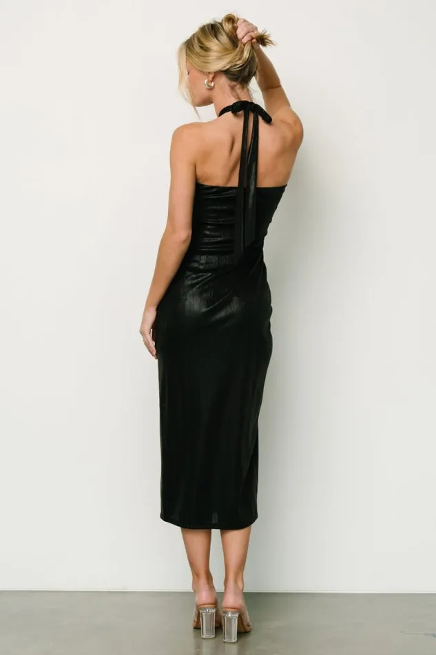 Women Leia Halter Midi Dress Black Baltic Born Midi Dresses Women Leia Halter Midi Dress Black Baltic Born Midi Dresses
