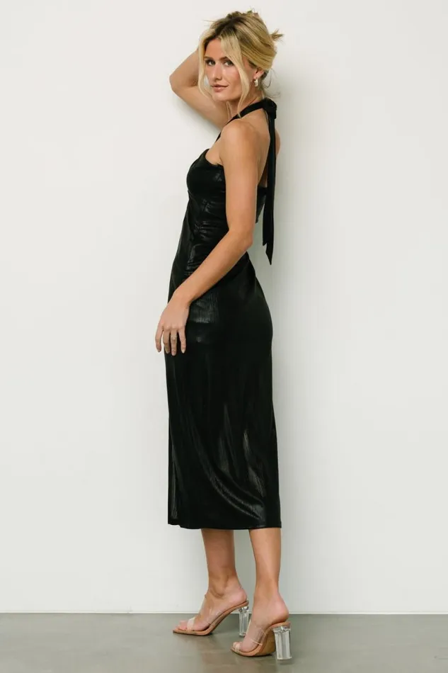 Women Leia Halter Midi Dress Black Baltic Born Midi Dresses Women Leia Halter Midi Dress Black Baltic Born Midi Dresses