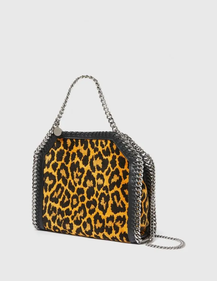 Women Leopard Falabella Mini Tote Bag Leopard Print Stella McCartney TopHandle Bags Women Leopard Falabella Mini Tote Bag Leopard Print Stella McCartney TopHandle Bags