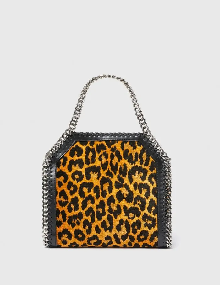 Women Leopard Falabella Mini Tote Bag Leopard Print Stella McCartney TopHandle Bags Women Leopard Falabella Mini Tote Bag Leopard Print Stella McCartney TopHandle Bags