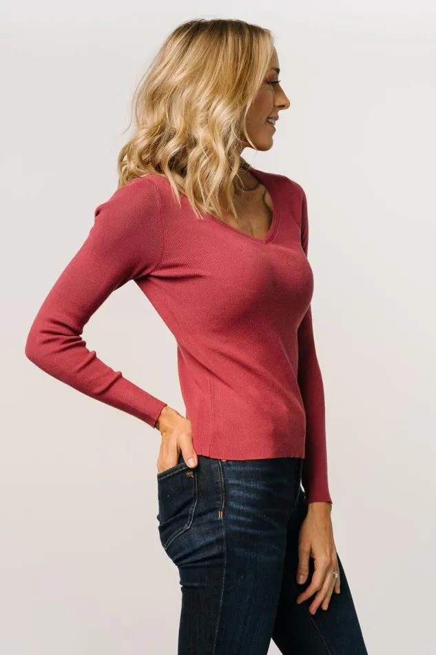Women Lewis Knit Sweater Top Berry Baltic Born Blouses and Shirts Women Lewis Knit Sweater Top Berry Baltic Born Blouses and Shirts
