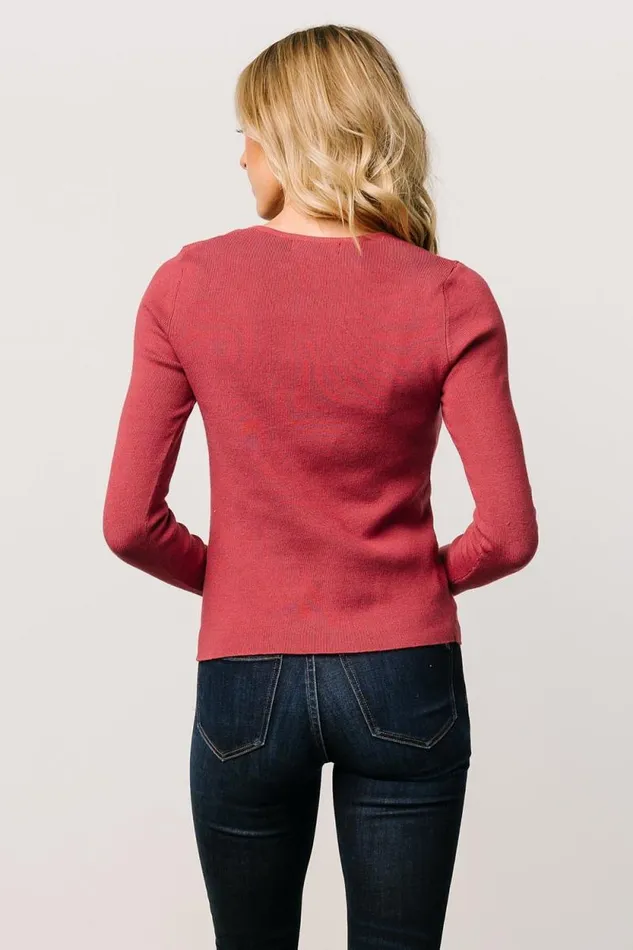 Women Lewis Knit Sweater Top Berry Baltic Born Blouses and Shirts Women Lewis Knit Sweater Top Berry Baltic Born Blouses and Shirts