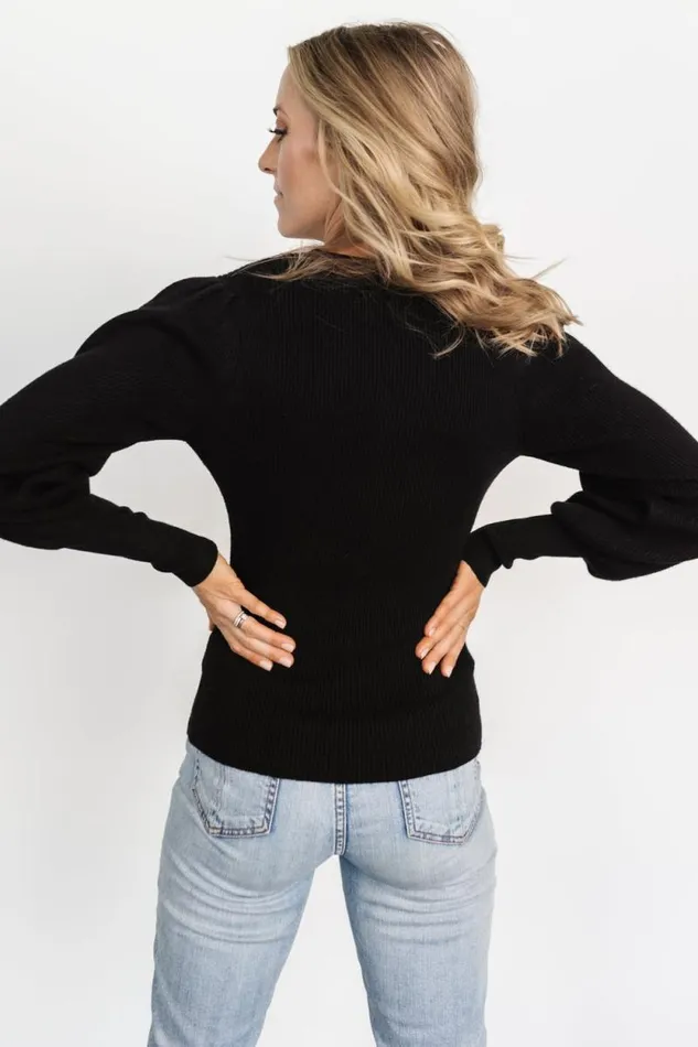 Women Lilou Rib Knit Sweater Black Baltic Born Sweaters Women Lilou Rib Knit Sweater Black Baltic Born Sweaters