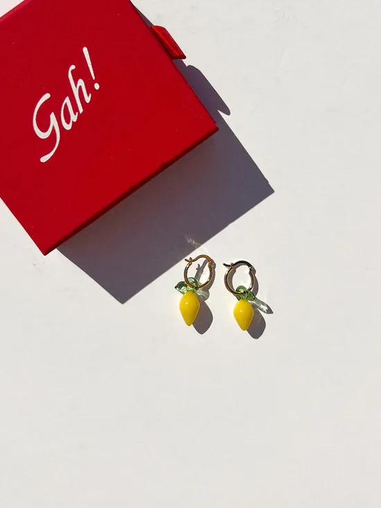 Women Lisa Says Gah Limoncello Hoops Lemon Jewelry