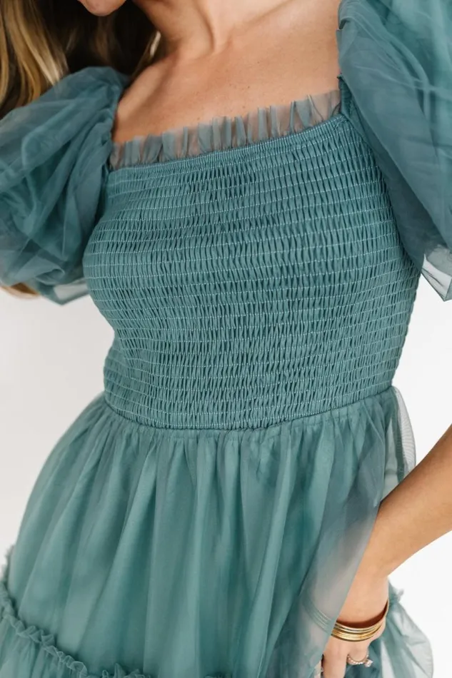 Women Liv Tulle Midi Dress Eucalyptus Baltic Born Tulle Styles