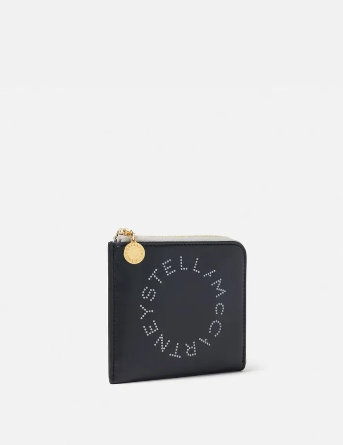 Women Logo Zip Cardholder Black Stella McCartney Card Cases Women Logo Zip Cardholder Black Stella McCartney Card Cases