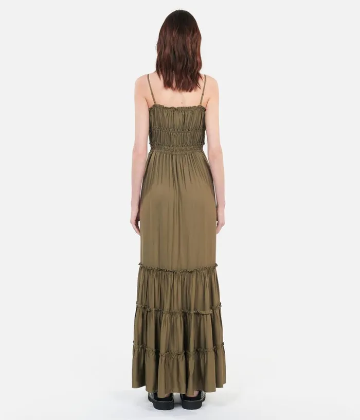Women Long Kaki Dress With Bows THE KOOPLES Dresses and Jumpsuits
