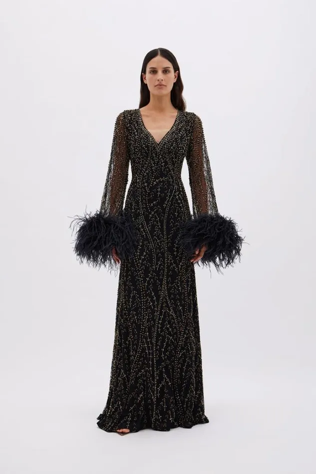 Women Long Sleeve Dresses Rachel Gilbert NOWA GOWN