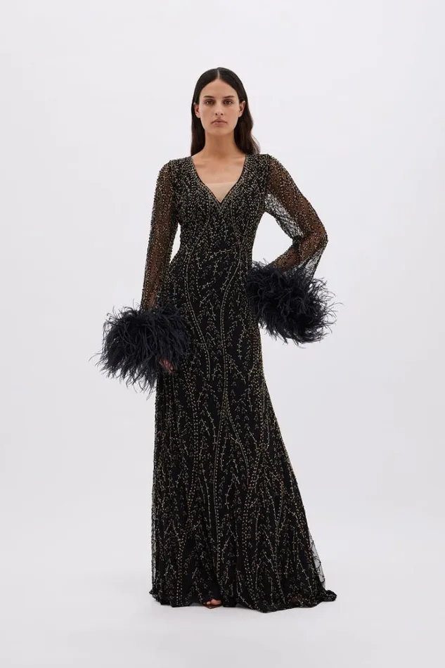 Women Long Sleeve Dresses Rachel Gilbert NOWA GOWN