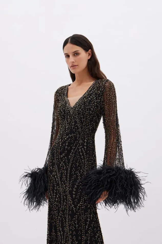 Women Long Sleeve Dresses Rachel Gilbert NOWA GOWN