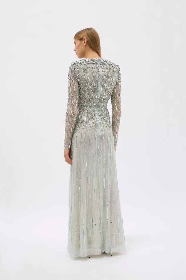 Women Long Sleeve Dresses Rachel Gilbert ROSA GOWN Women Long Sleeve Dresses Rachel Gilbert ROSA GOWN