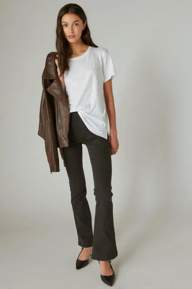 Women Lucky Brand All Tops Classic Crew Bright White
