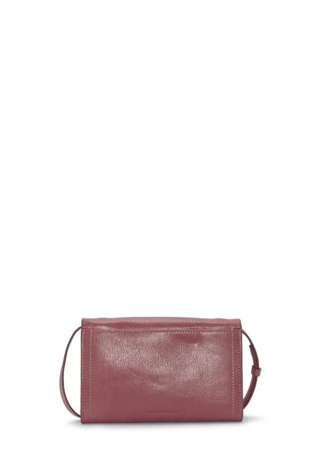Women Lucky Brand Handbags Ruth Scalloped Crossbody Bag Dark Pink