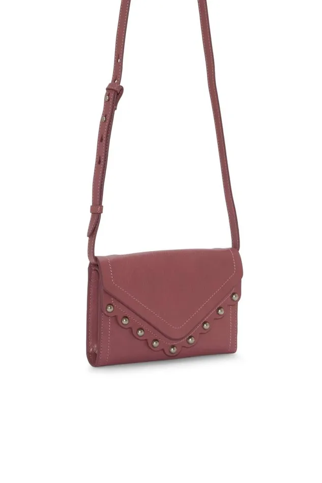 Women Lucky Brand Handbags Ruth Scalloped Crossbody Bag Dark Pink