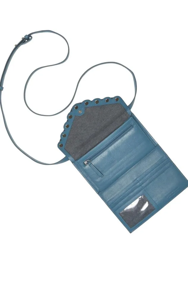Women Lucky Brand Handbags Ruth Scalloped Crossbody Bag Open Blueturquoise