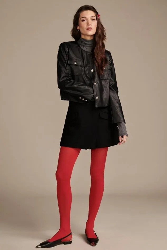 Women Lucky Brand Jackets and Outerwear Faux Leather Jacket Black