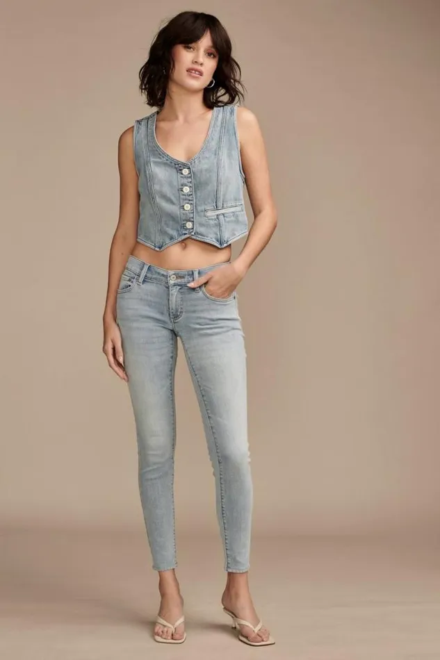Women Lucky Brand Jeans Low Rise Lizzie Skinny Fan Girl