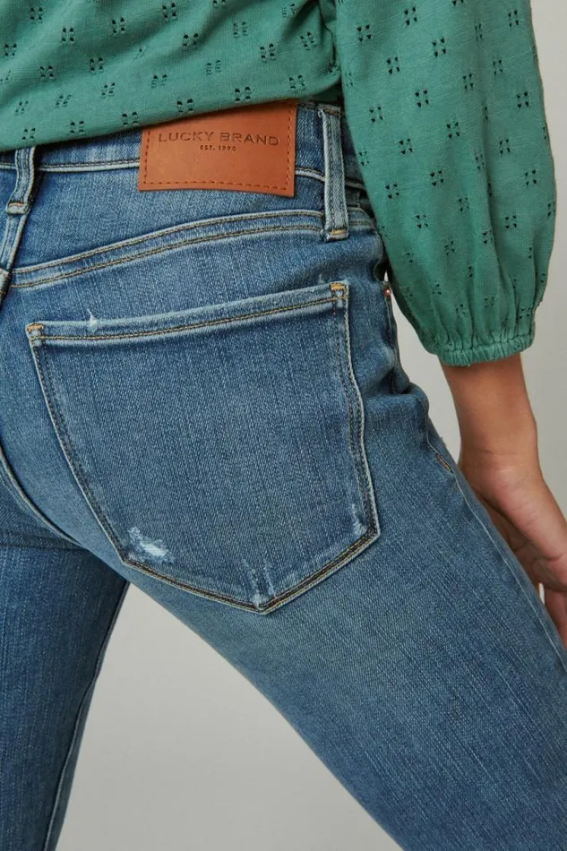 Women Lucky Brand Jeans Mid Rise Ava Skinny Spellbound Dest