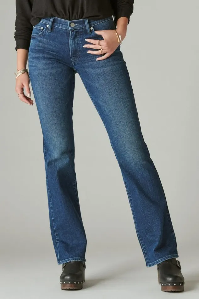 Women Lucky Brand Jeans Mid Rise Sweet Boot Trail Mix