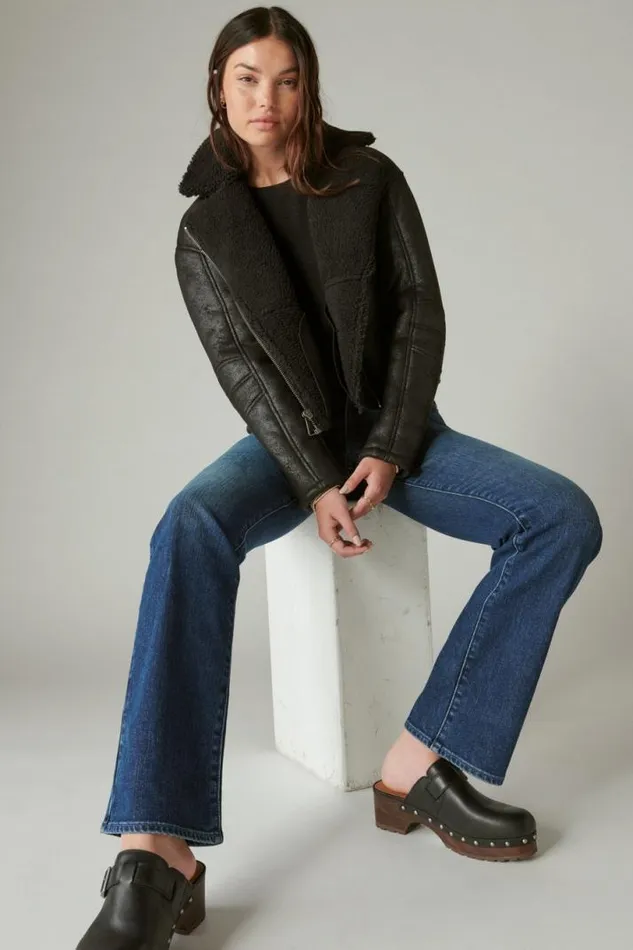 Women Lucky Brand Jeans Mid Rise Sweet Boot Trail Mix