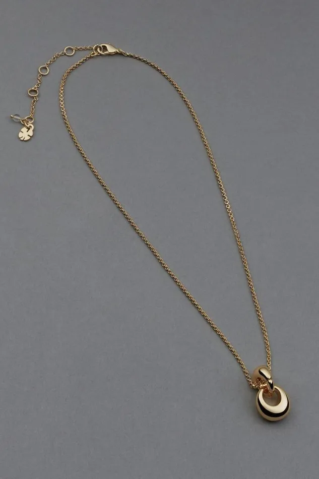 Women Lucky Brand Jewelry Easy Pendant Necklace Gold