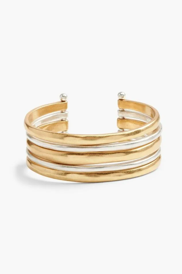Women Lucky Brand Jewelry Two Tone Cuff Multi