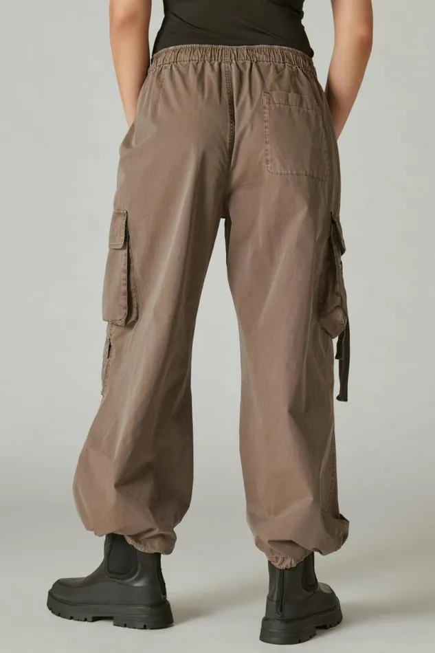 Women Lucky Brand Pants Parachute Cargo Pant Mushroom