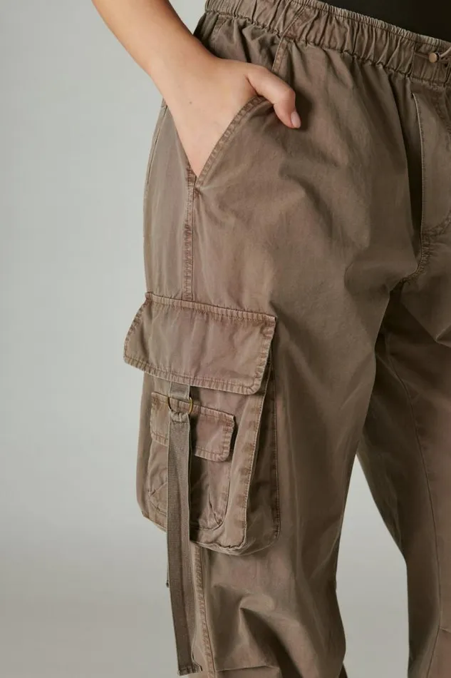 Women Lucky Brand Pants Parachute Cargo Pant Mushroom