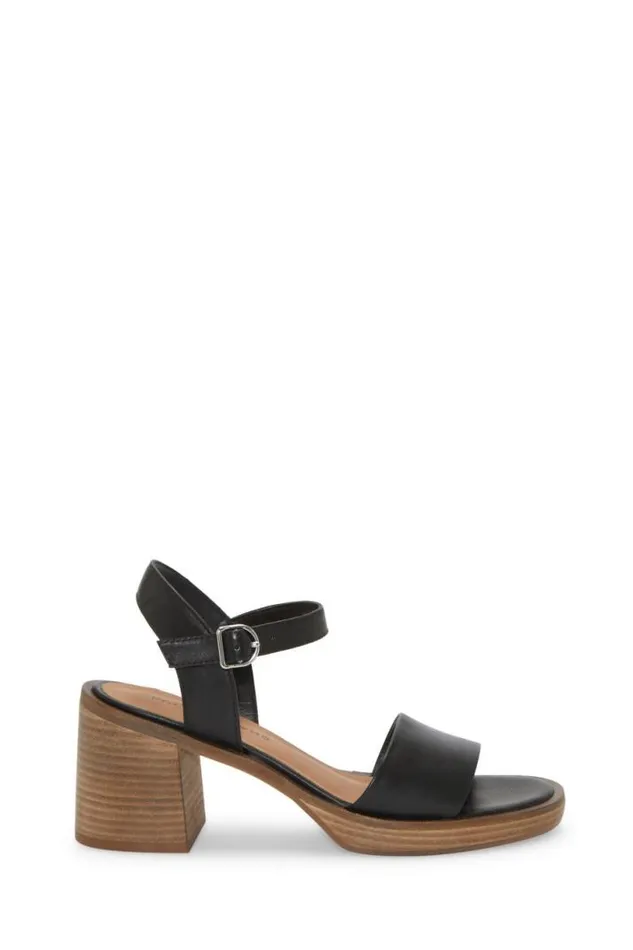 Women Lucky Brand Shoes Garna Block Heel Black