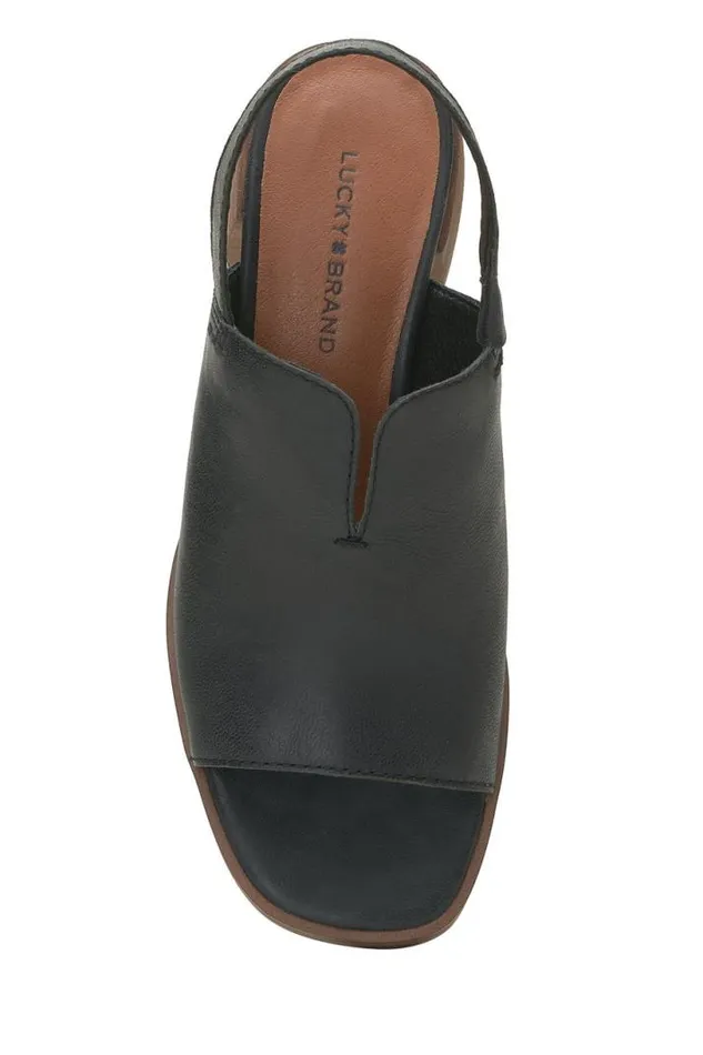 Women Lucky Brand Shoes Jaila Muled Heel Black