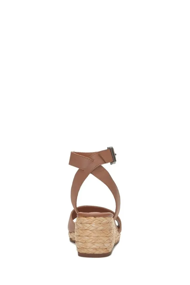Women Lucky Brand Shoes Nalmo Espadrille Wedge Medium Dark Beige