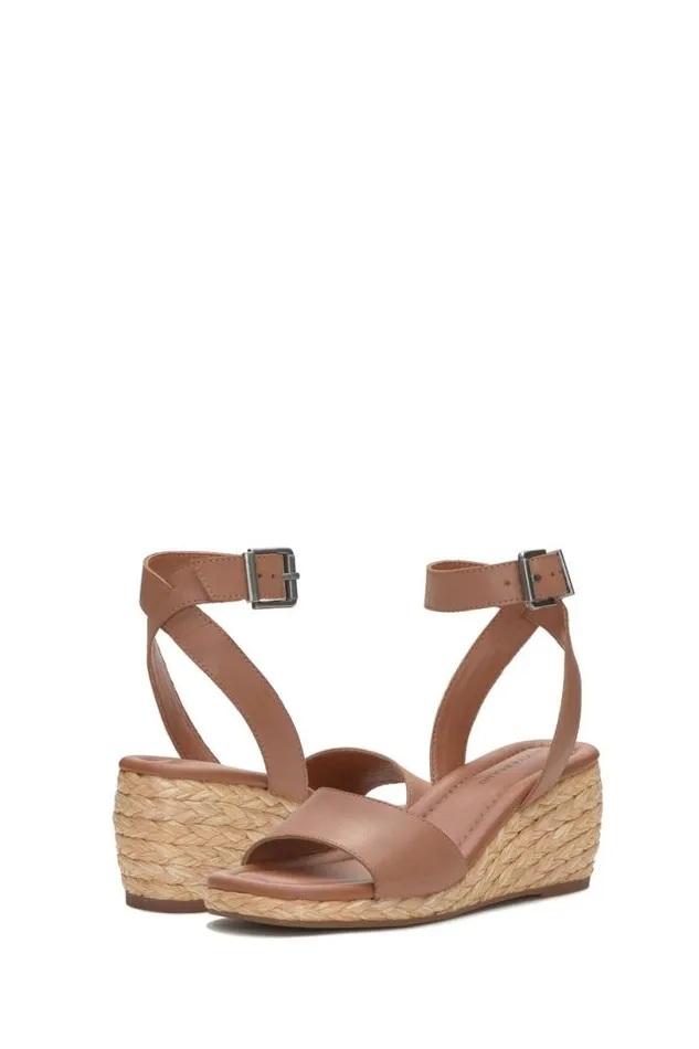 Women Lucky Brand Shoes Nalmo Espadrille Wedge Medium Dark Beige