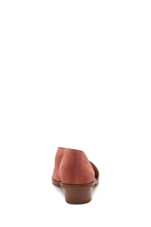 Women Lucky Brand Shoes Serkie Low Heel Dark Red