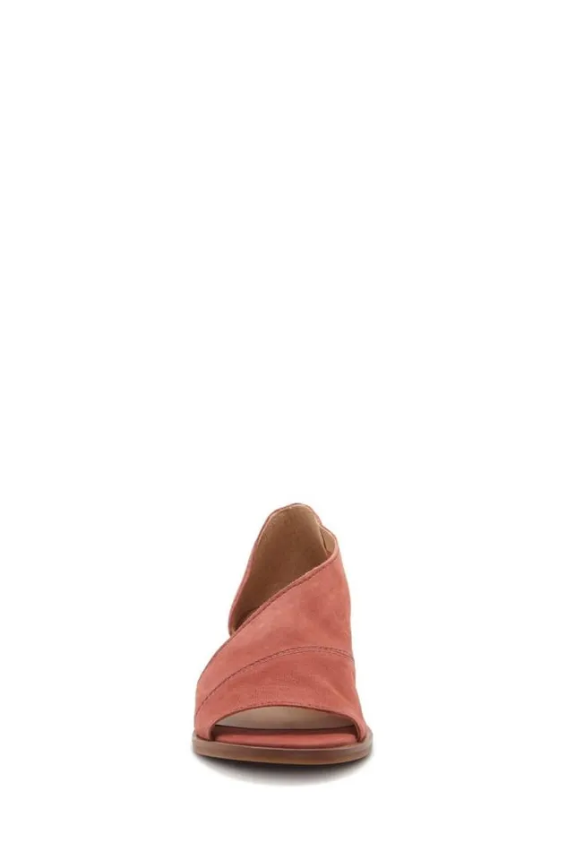 Women Lucky Brand Shoes Serkie Low Heel Dark Red