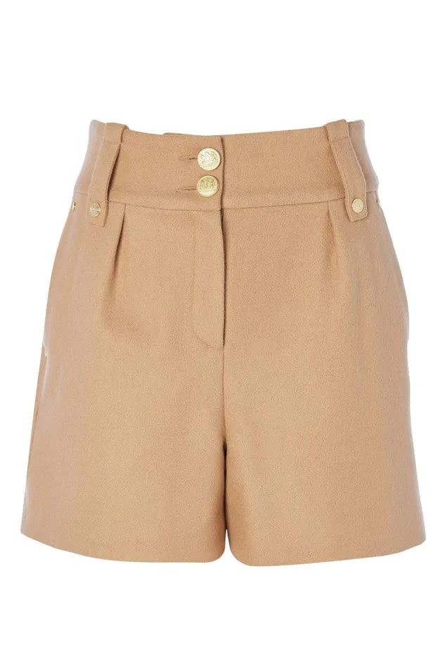 Women Luxe Tailored Short Camel Holland Cooper Tailoring