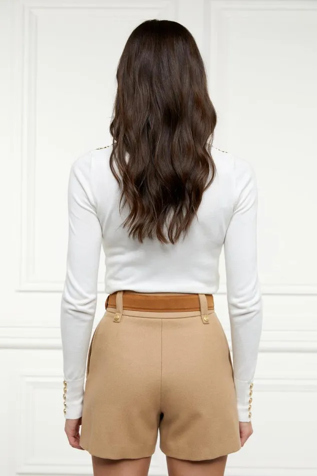 Women Luxe Tailored Short Camel Holland Cooper Tailoring
