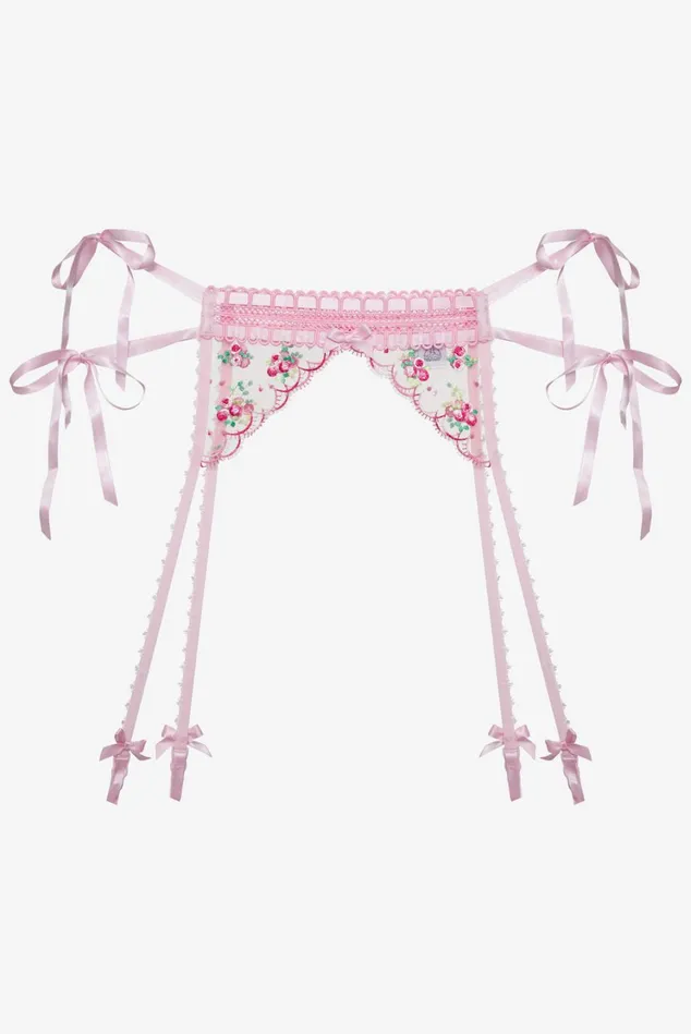 Women Maisie Garter Belt Pink For Love and Lemons Lingerie