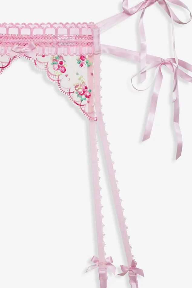 Women Maisie Garter Belt Pink For Love and Lemons Lingerie