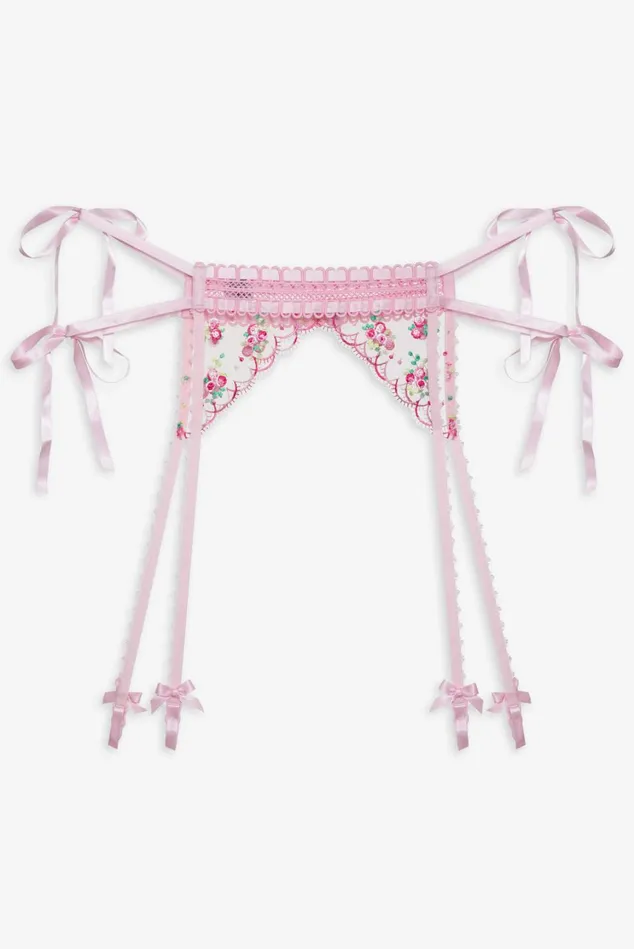 Women Maisie Garter Belt Pink For Love and Lemons Lingerie