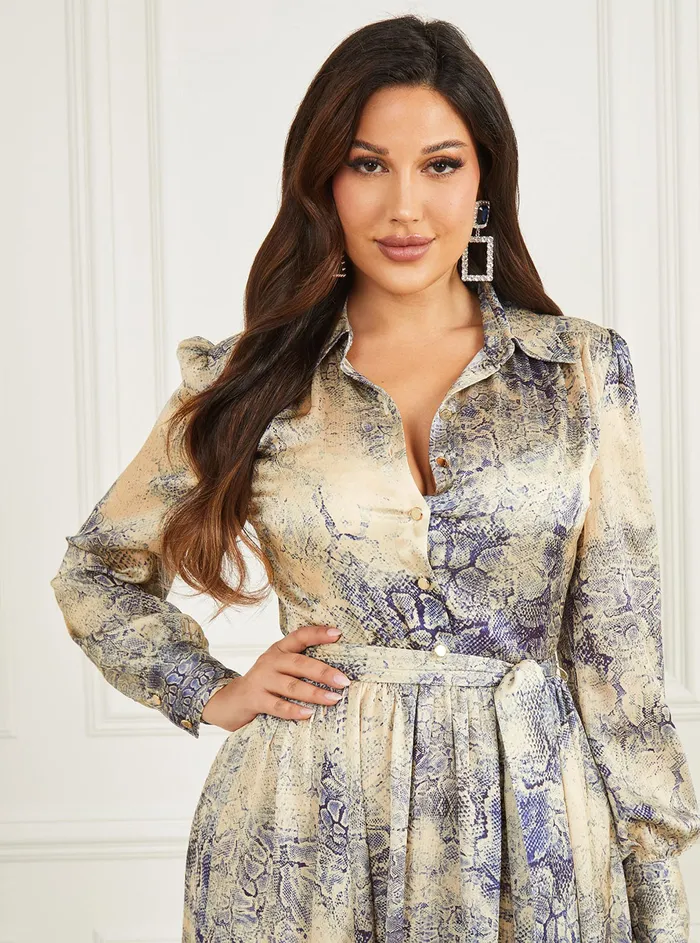 Women Marciano GUESS Marciano Spring Print Chemisier Midi Dress