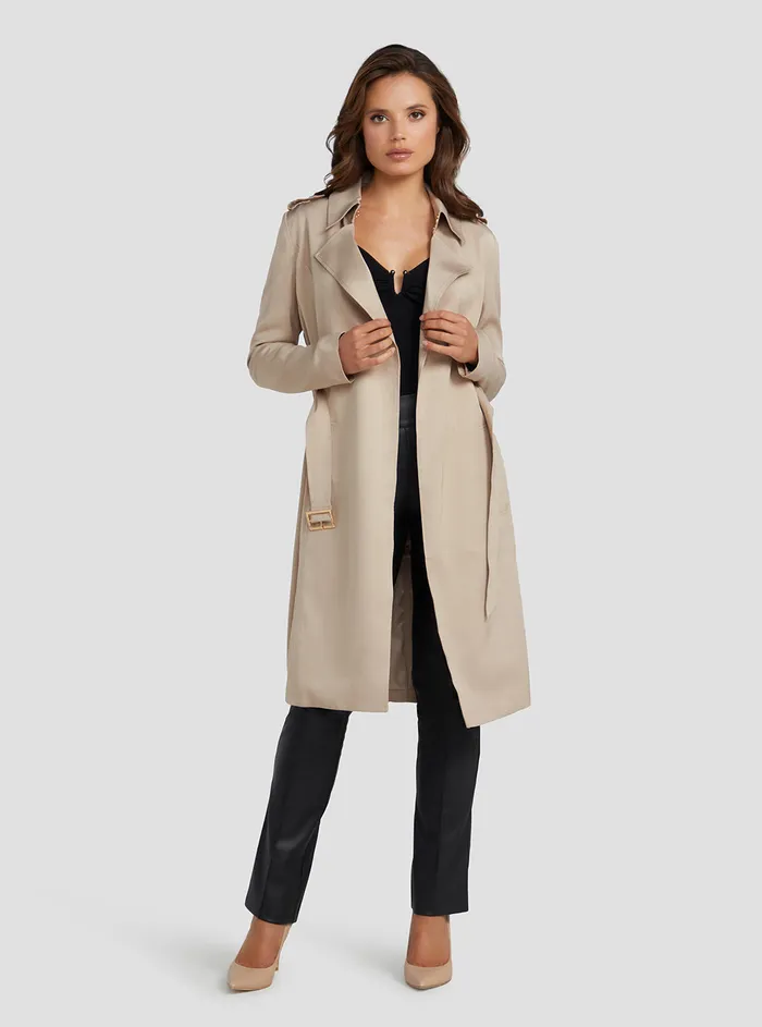 Women Marciano GUESS Marciano Taupe Celine Trench Coat