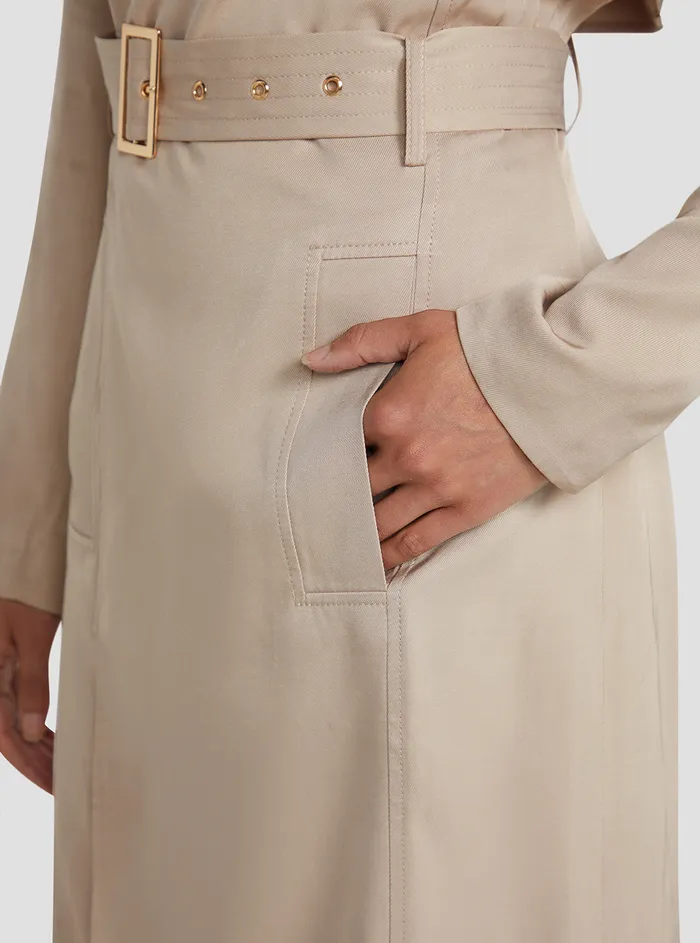 Women Marciano GUESS Marciano Taupe Celine Trench Coat