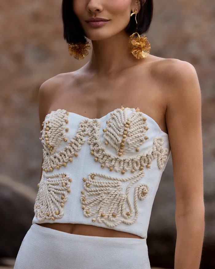 Women Matching Sets PatBO DUNE KNIT TOP Off White