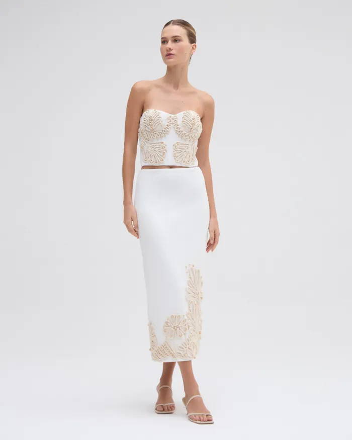 Women Matching Sets PatBO DUNE KNIT TOP Off White