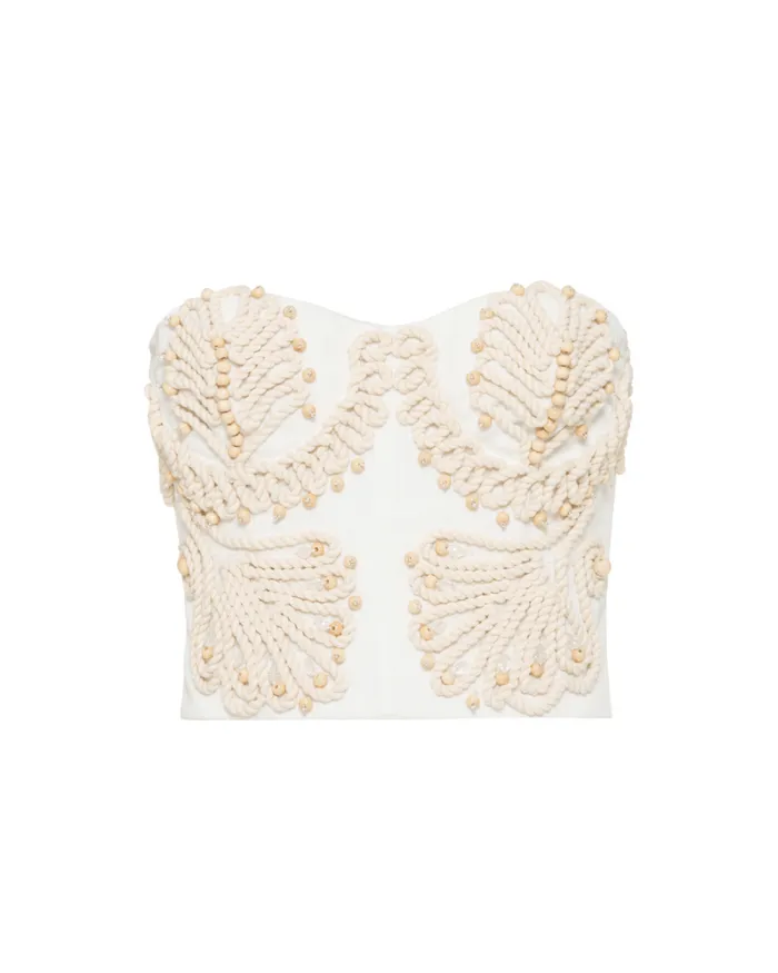 Women Matching Sets PatBO DUNE KNIT TOP Off White
