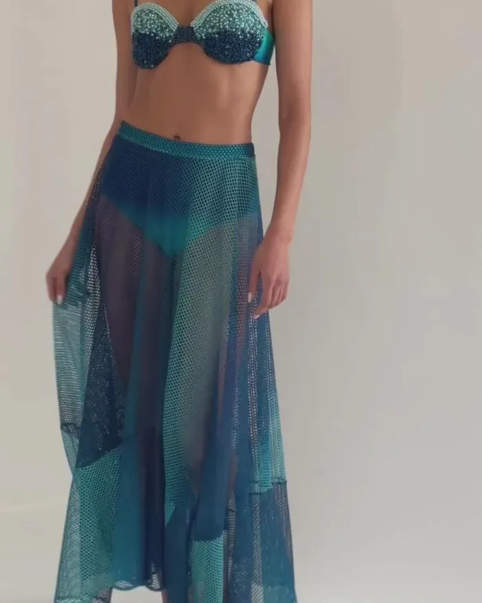Women Matching Sets PatBO OMBRE NETTED BEACH SKIRT FINAL SALE High Tide