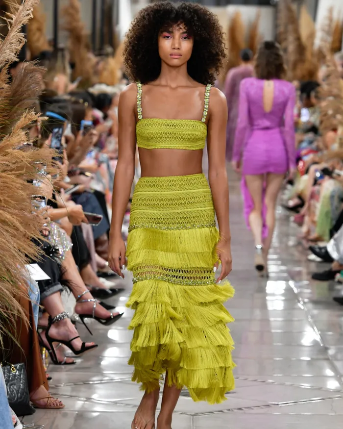 Women Matching Sets PatBO Woven Fringe Midi Skirt FINAL SALE Absinthe
