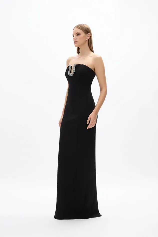 Women Maxi Dresses Rachel Gilbert Atticus Gown Black Women Maxi Dresses Rachel Gilbert Atticus Gown Black