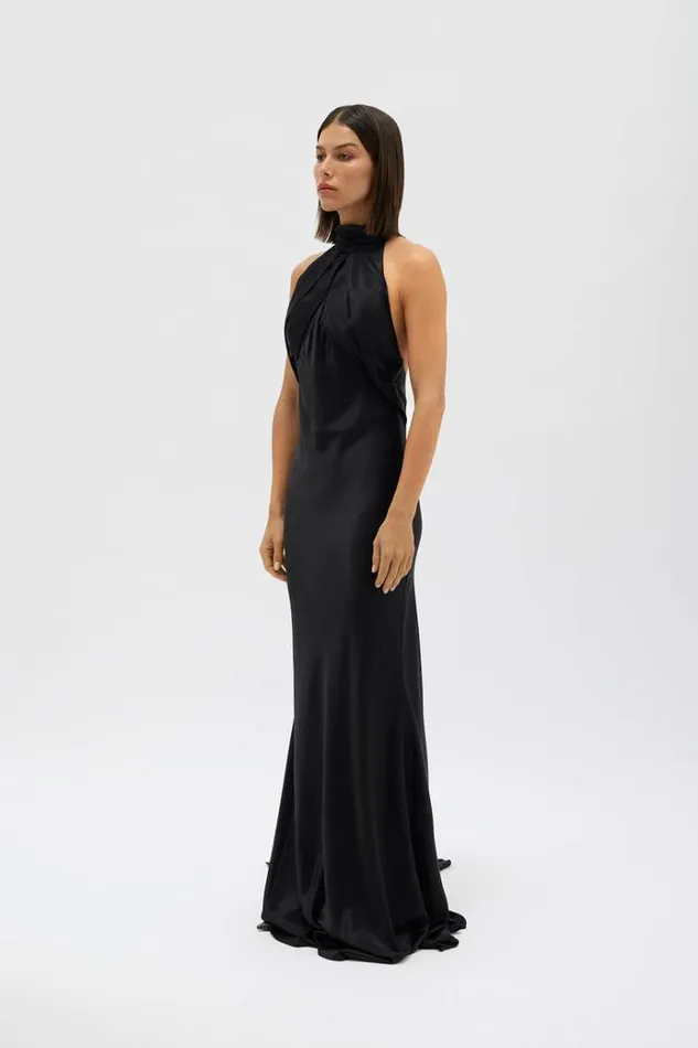 Women Maxi Dresses Rachel Gilbert Audrey Gown In Black